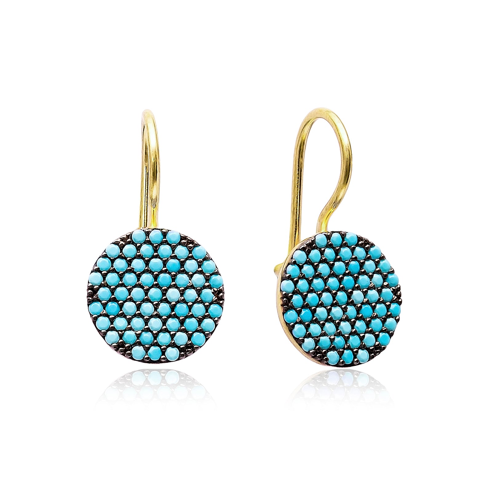 LUNAR EARRINGS - TURQ - Sarah Stretton