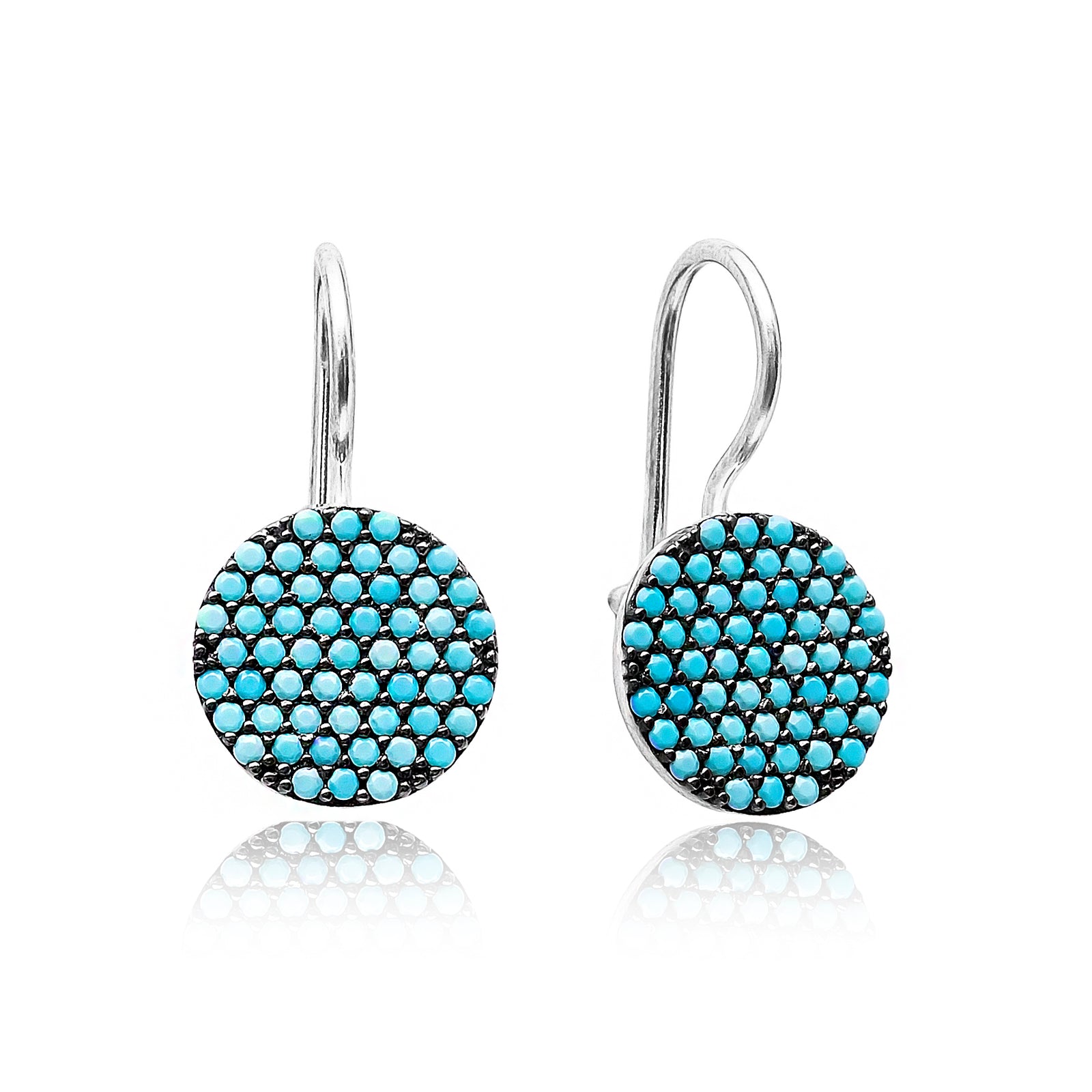 LUNAR EARRINGS - TURQ - Sarah Stretton