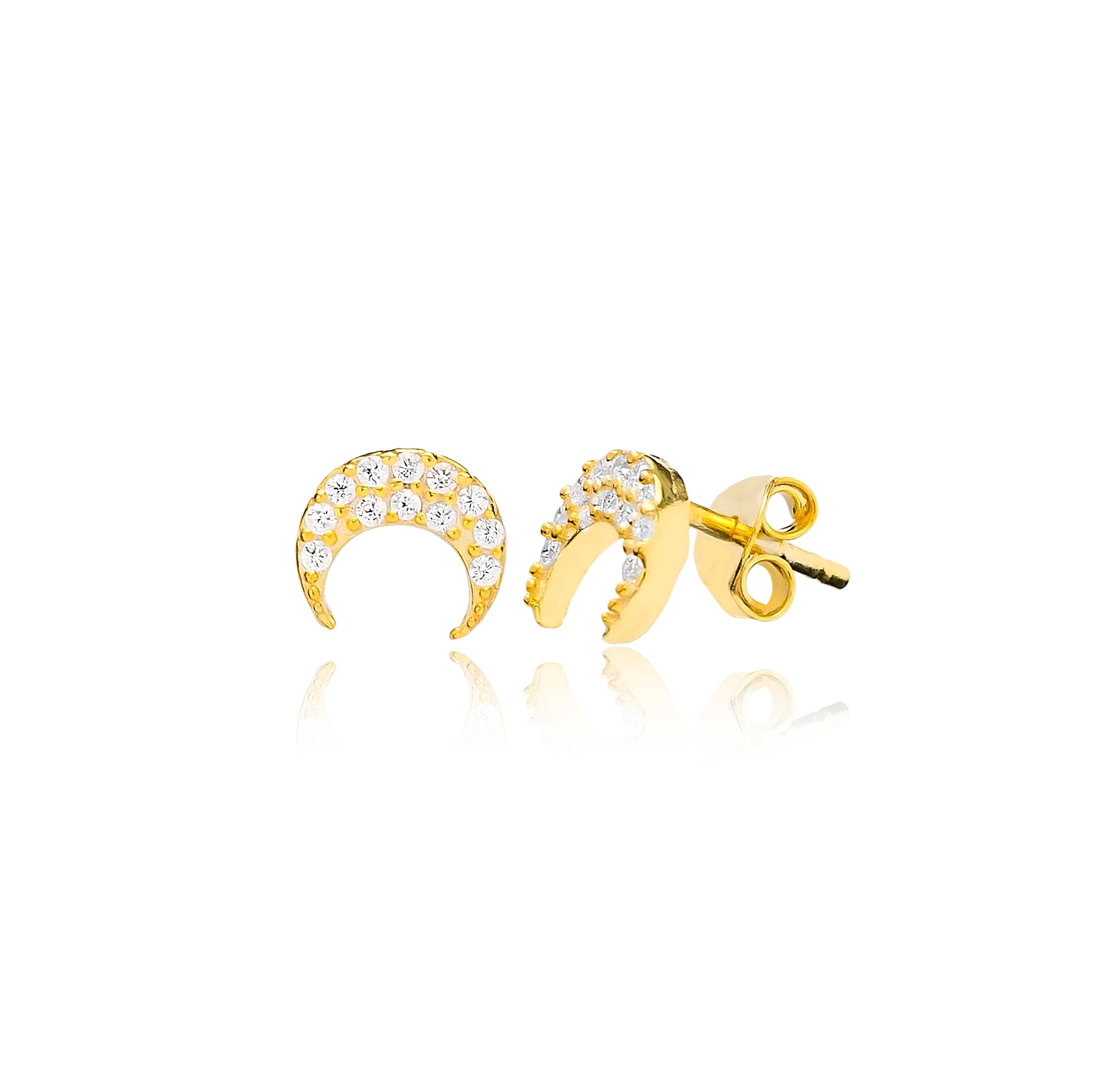 CRESCENT STUDS - SARAH STRETTON JEWELLERY