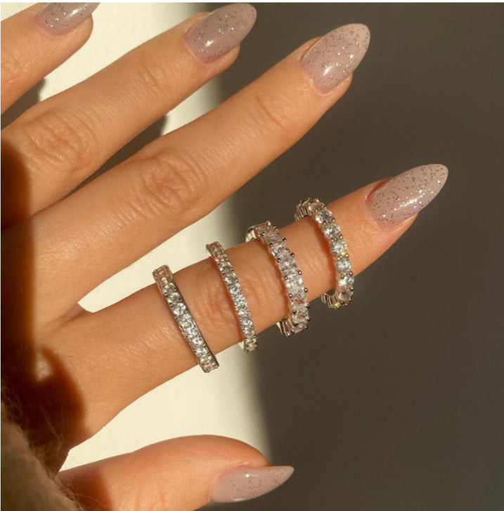 eternity ring round cz